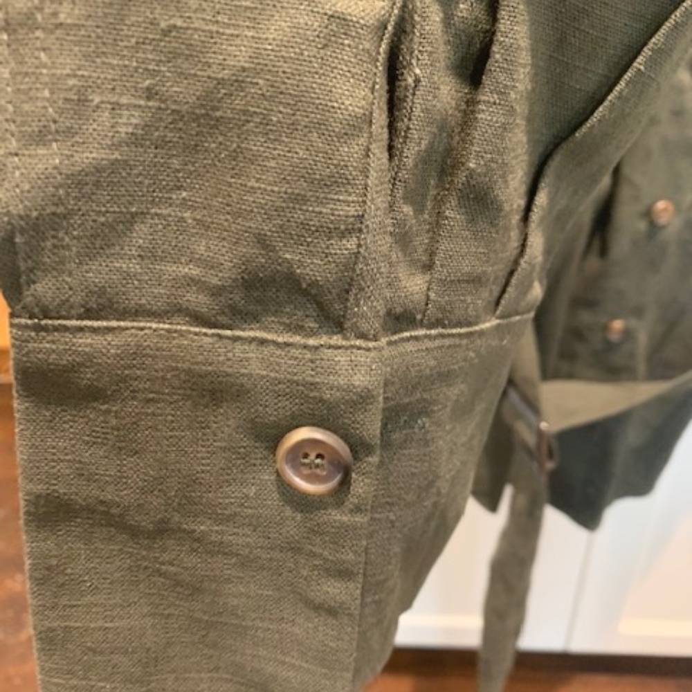 Military Style Linen Jacket - Picture 4 of 4